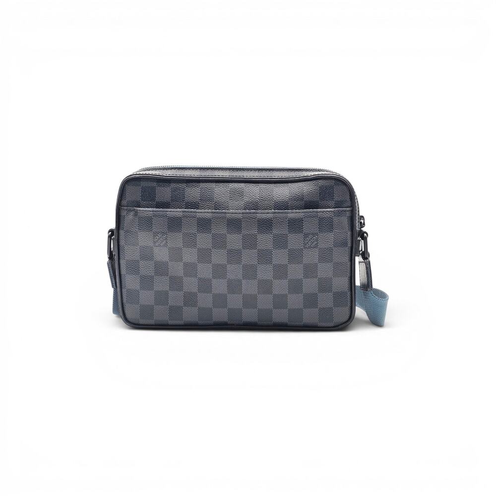 Louis Vuitton Damier Graphite Canvas Men's Crossbody Messenger Bag Black - Picture 3 of 8